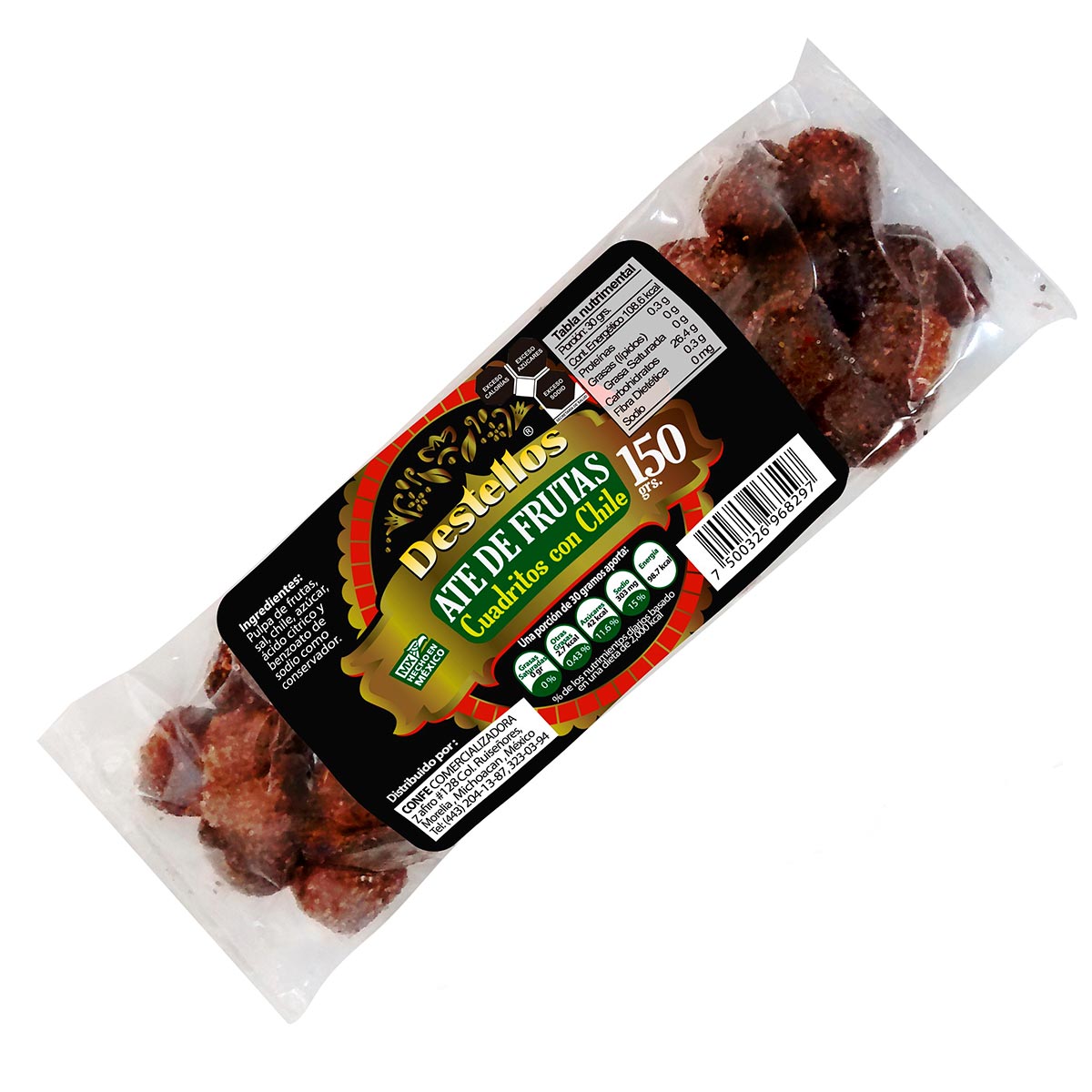 Ate Destellos Cuadritos Con Chile 150g