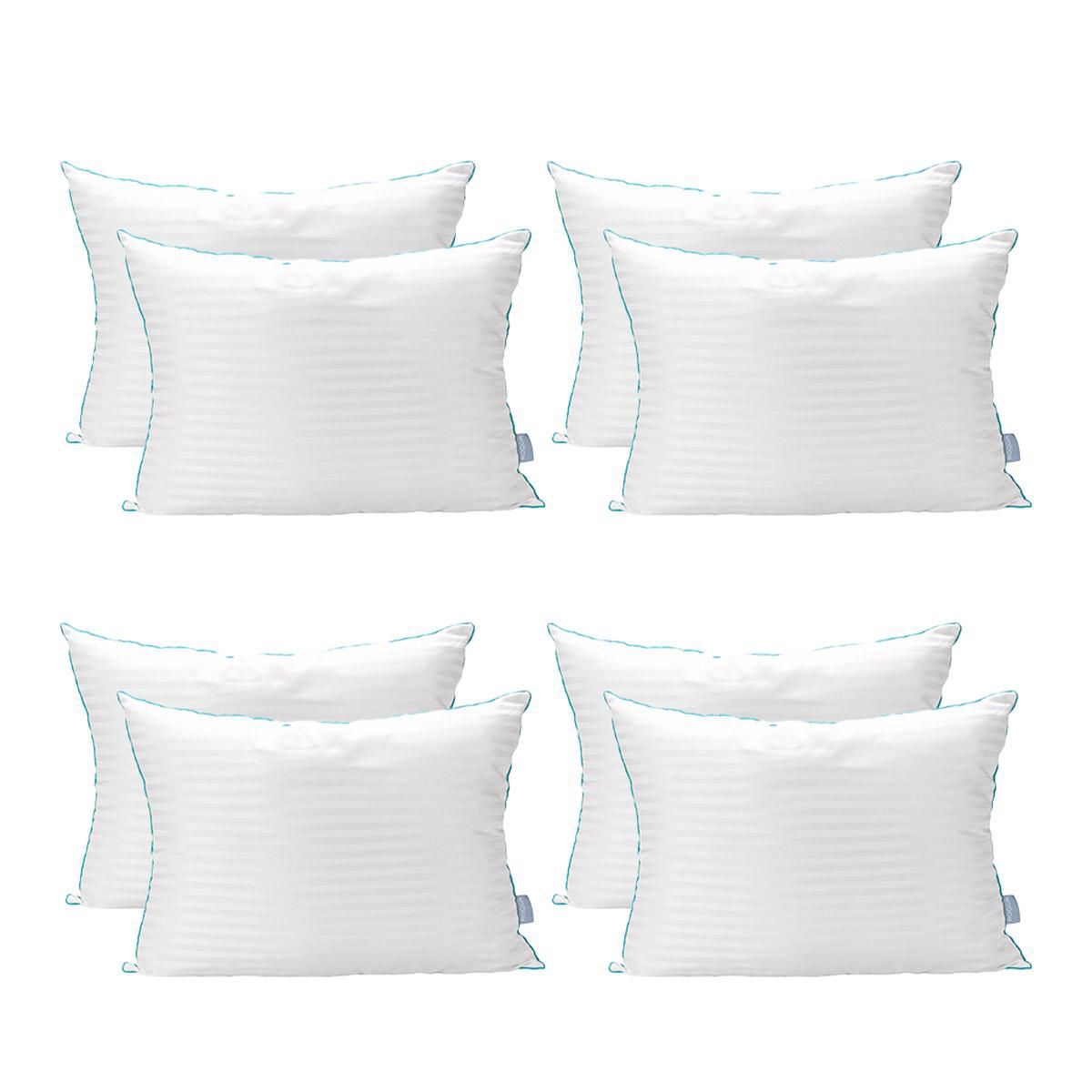 Almohada Royal Twin 2-Pack Pack De 4 (8 Almohadas) Blanco Rayas