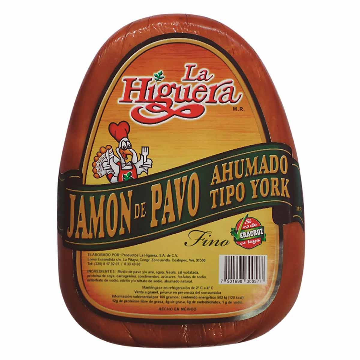Jamón La Higuera Tipo York Ahumado Pavo Por Kg