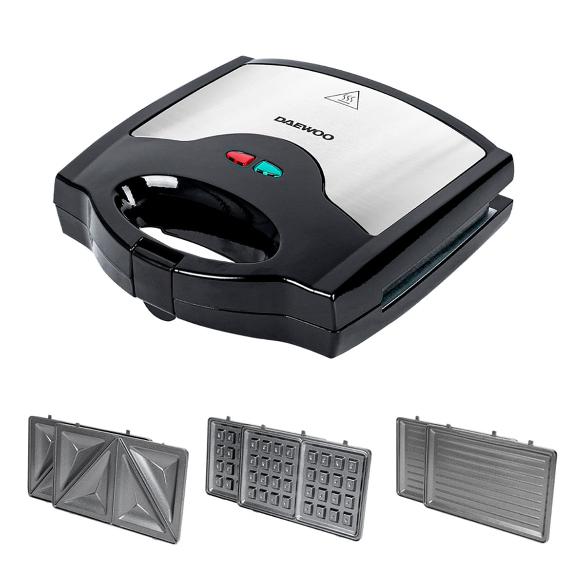 Sandwichera Daewoo 3 en 1 Placas Intercambiables DSM-9780
