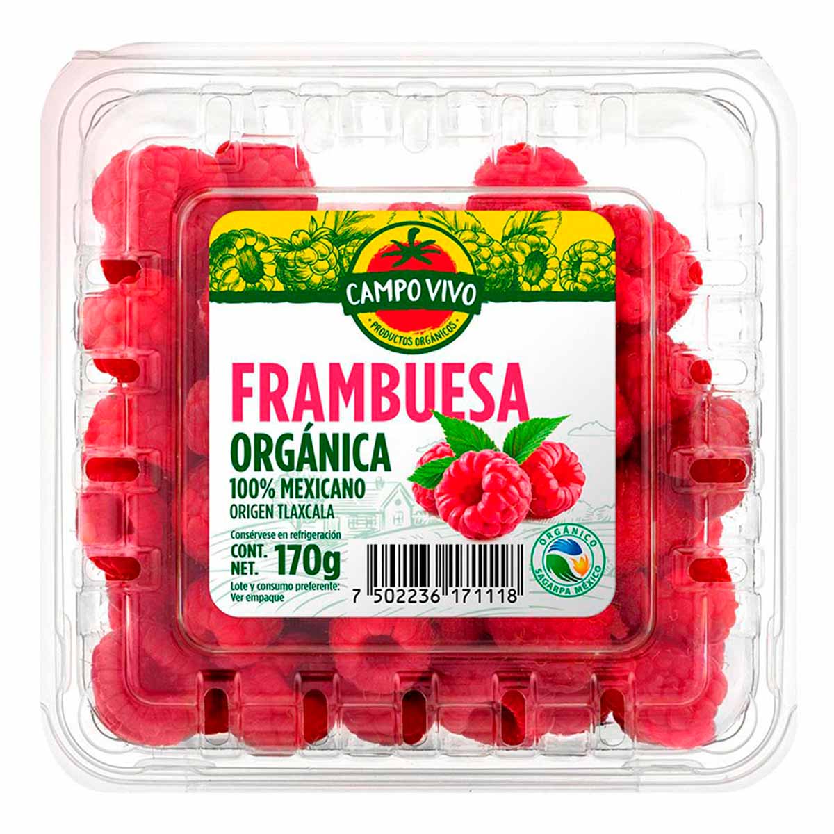 Frambuesa Campo Vivo Orgánica 170g