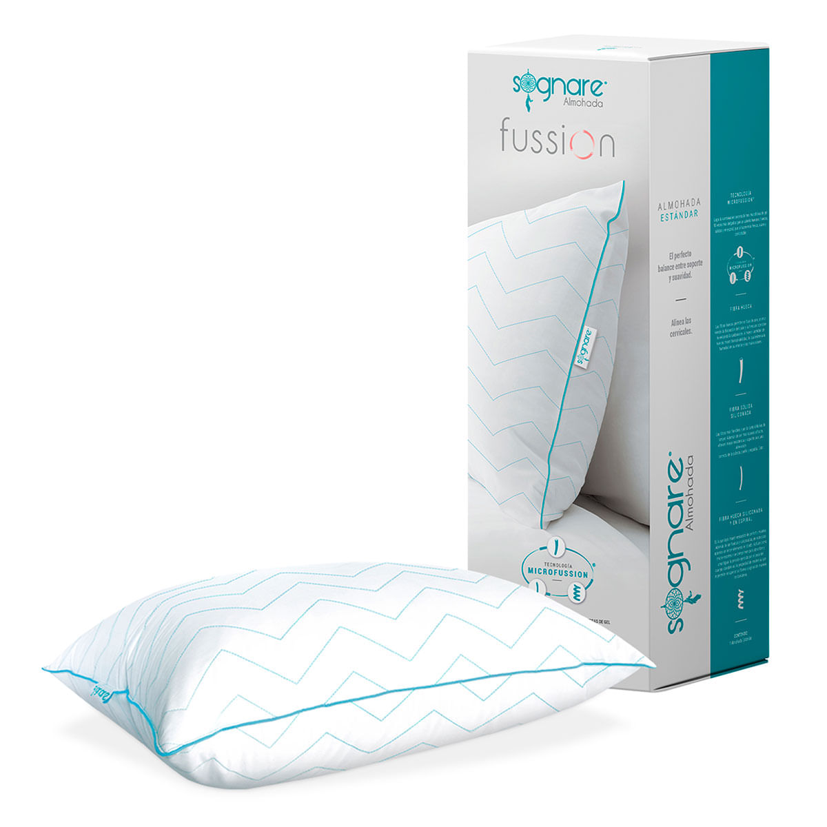 Almohada Sognare Fussion Estándar Blanca