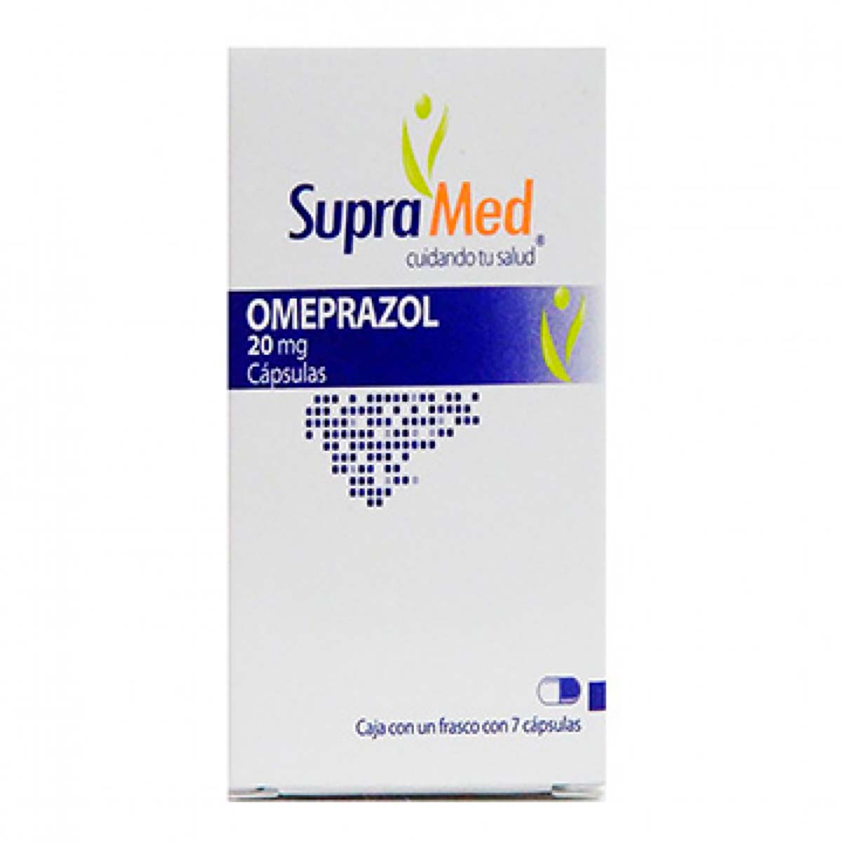 Cápsulas SupraMed Omeprazol 20mg Frasco con 7 Cápsulas