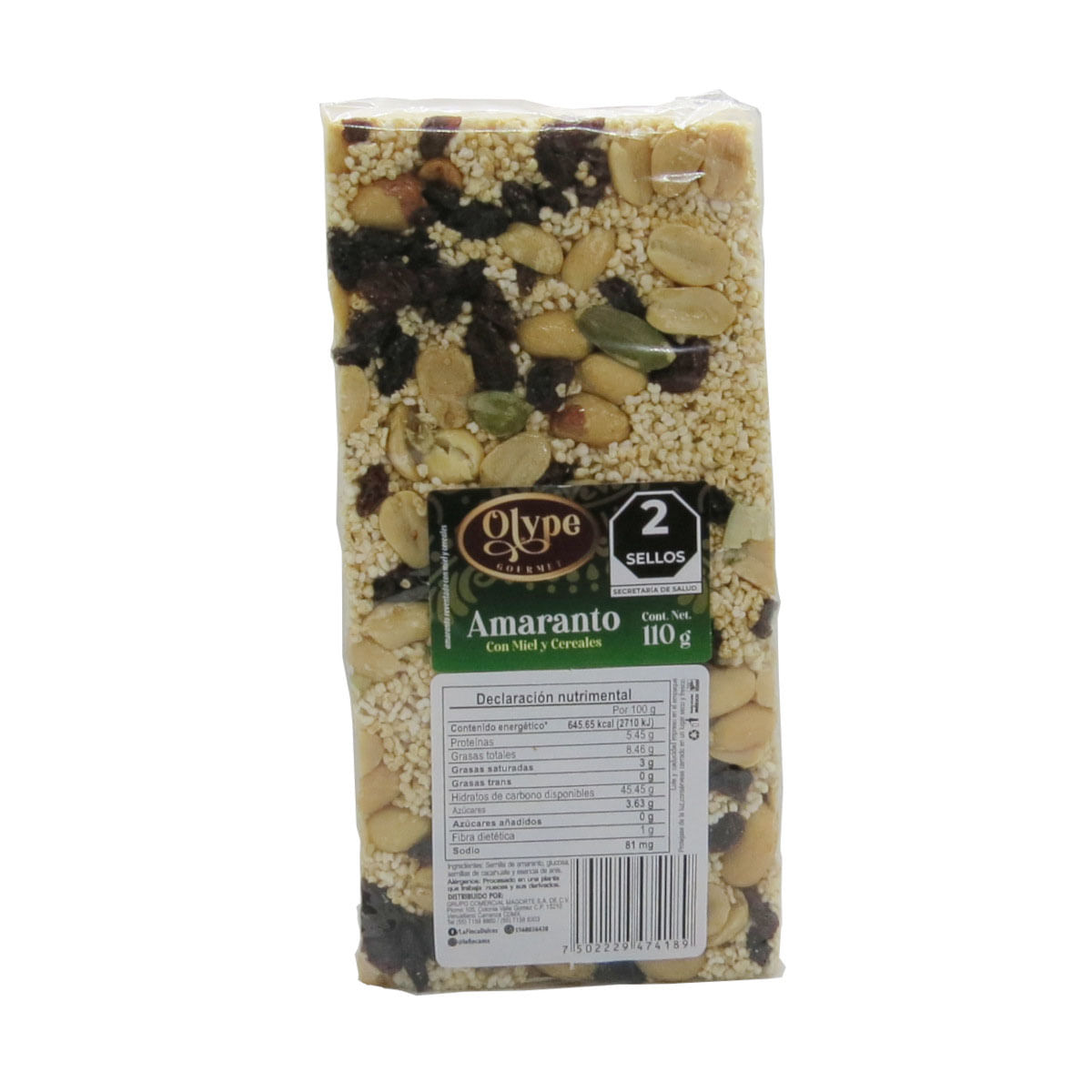 Amaranto Con Miel Y Cereales Olype 110g