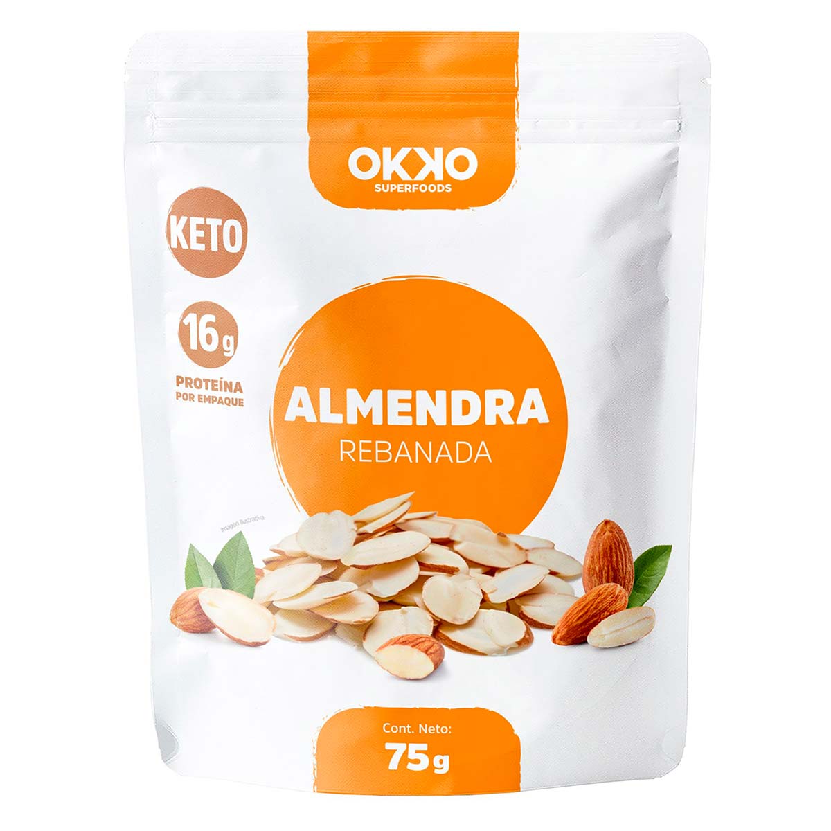 Almendra Okko Rebanada 75g