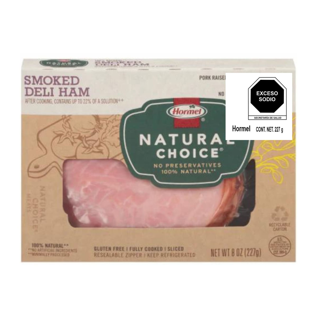 Hormel Natural Choice Jamón Fino Ahumado 227g