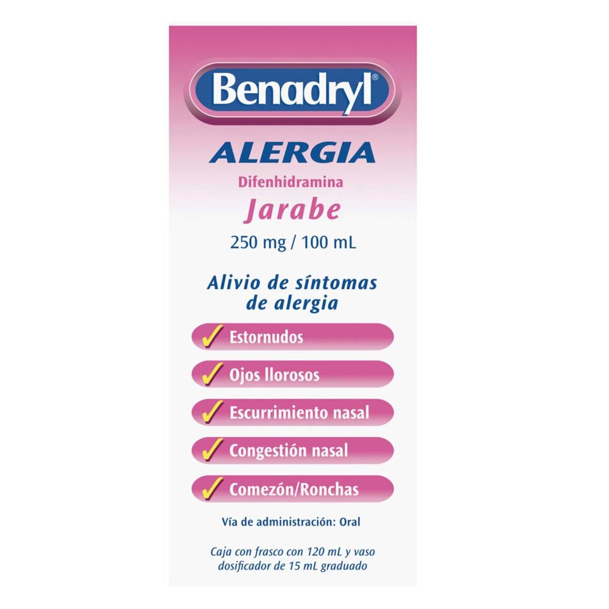Jarabe Benadryl Antihistamínico 120ml