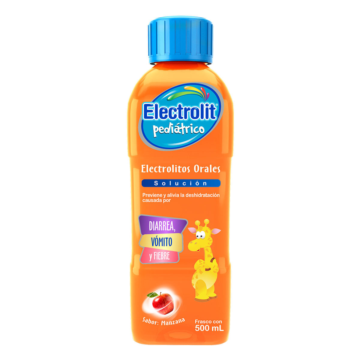 os Orales Solución Pediátrica Electrolit Pediátrico Sabor Manzana 500ml