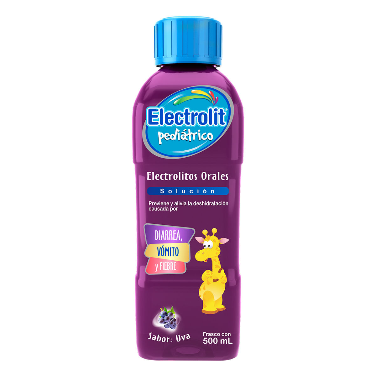 os Orales Solución Pediátrica Electrolit Pediátrico Sabor Uva 500ml