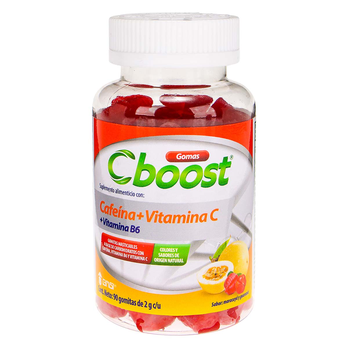 Gomitas C-Boost con Cafeína + Vitamina B6 + Vitamina C 90 Gomitas