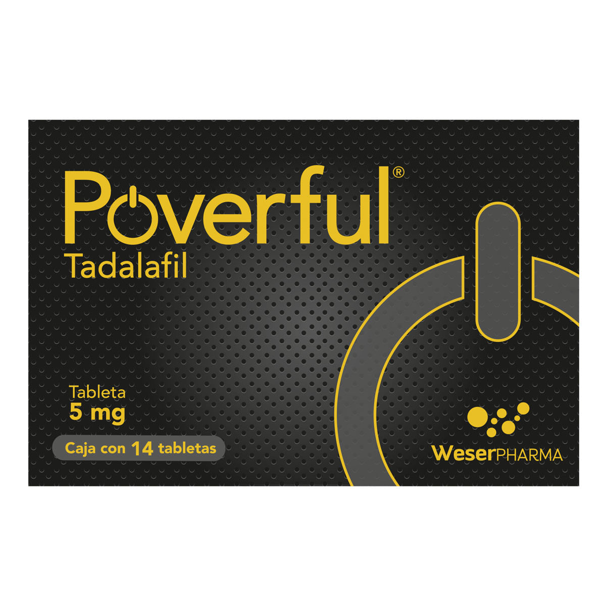 Poverful Tadalafil 5mg Caja con 14 Tabletas
