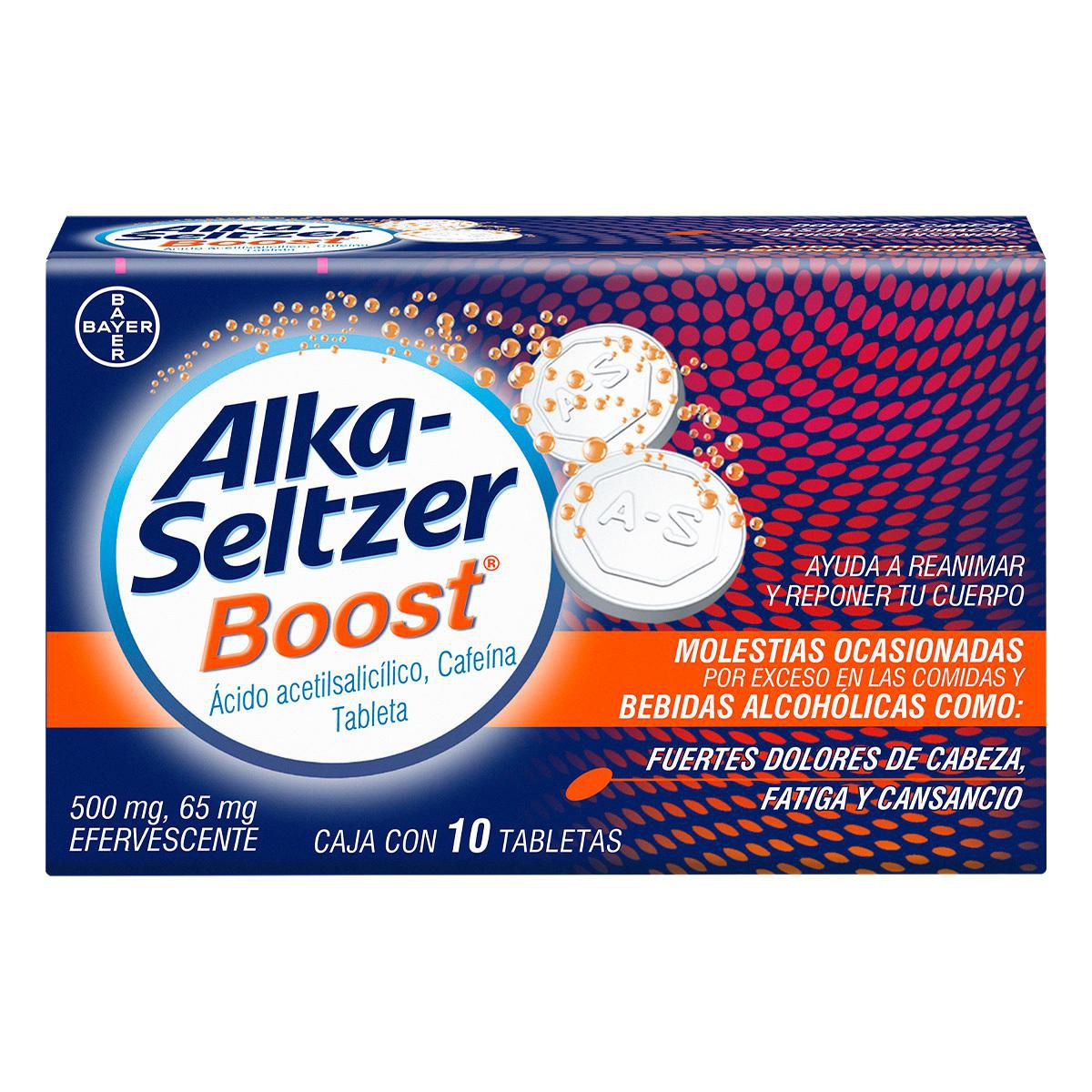 Alka Seltzer Boost Caja con 10 Tabletas Efervescentes