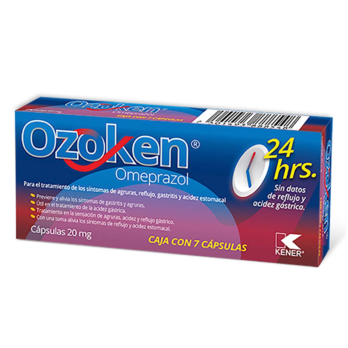 Cápsulas Ozoken Omeprazol 20mg Caja con 7 Cápsulas