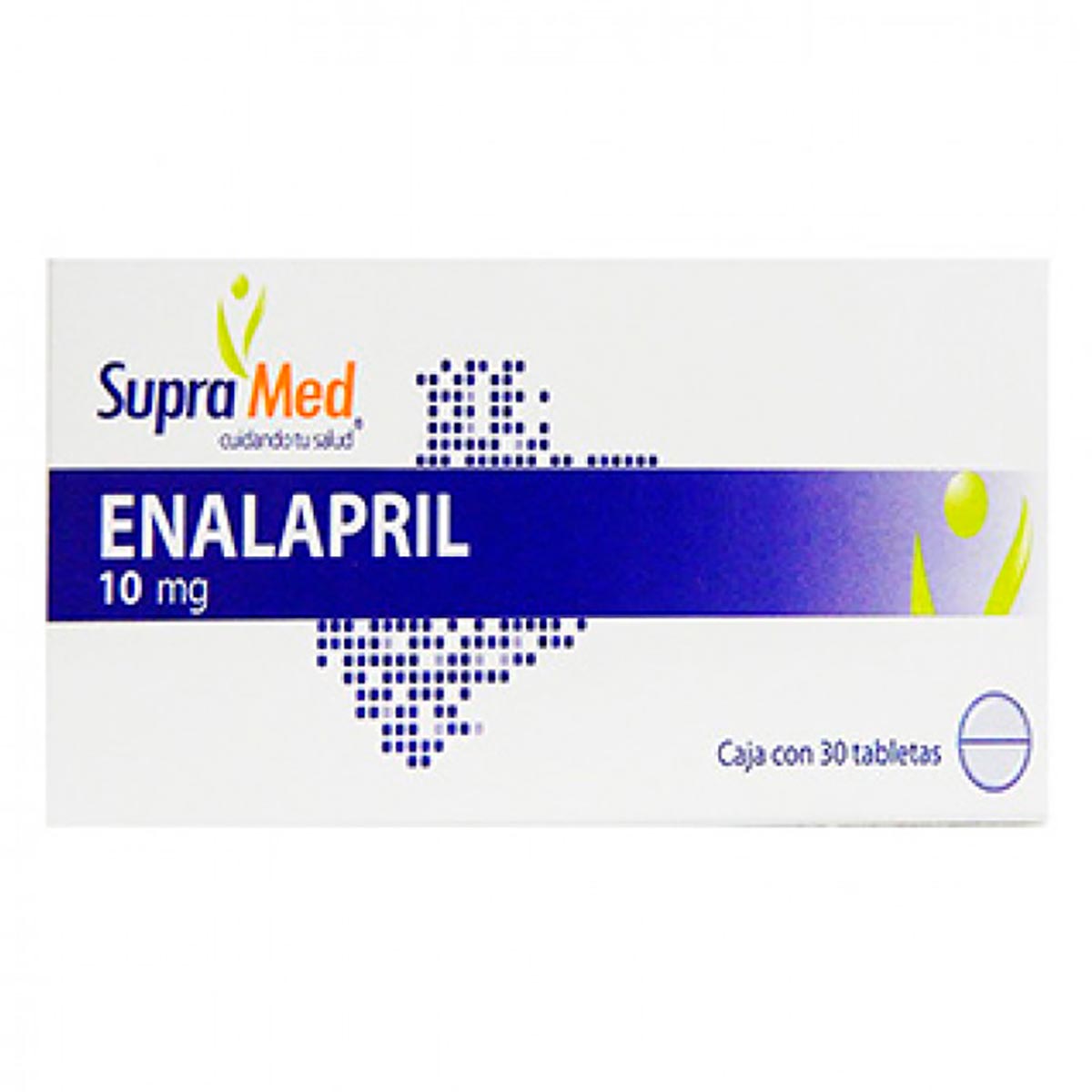 Tabletas SupraMed Enalapril 10mg Caja con 30 Tabletas