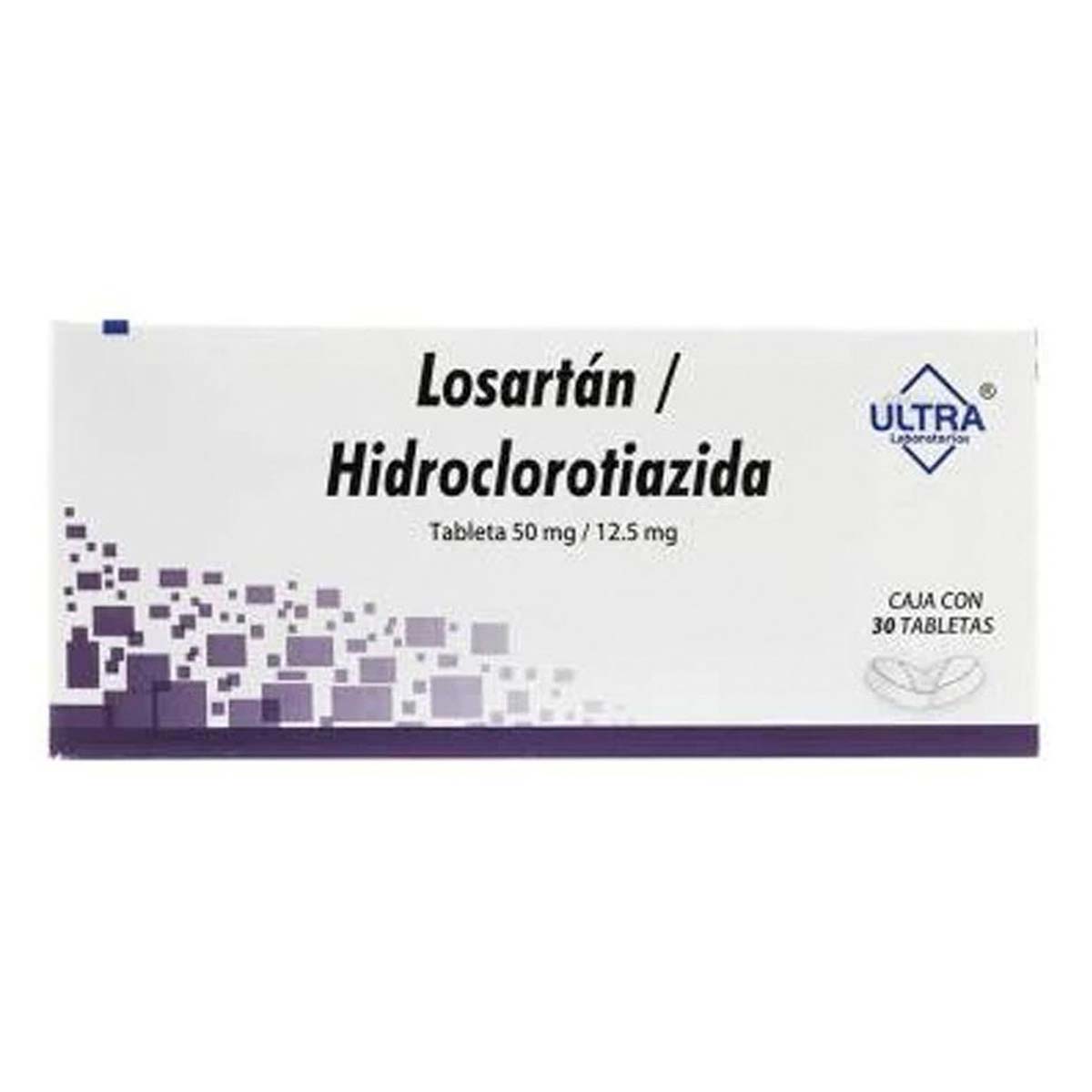 Tabletas Ultra Laboratorios Losartán / Hidroclorotiazida Caja con 30 Tabletas