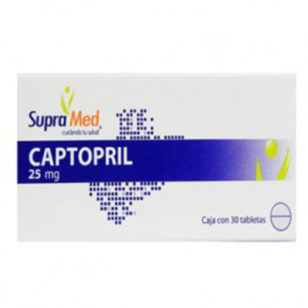 Tabletas SupraMed Captopril 25mg Caja con 30 Tabletas