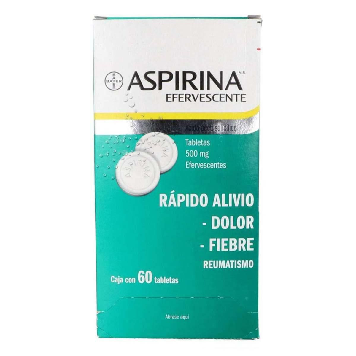 Tabletas Aspirina Eferv 60 Tabletas