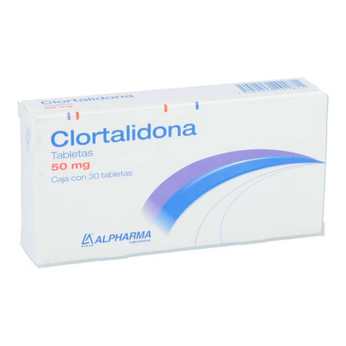 Tabletas Genéricas Clortalidona 50mg Caja con 30 Tabletas