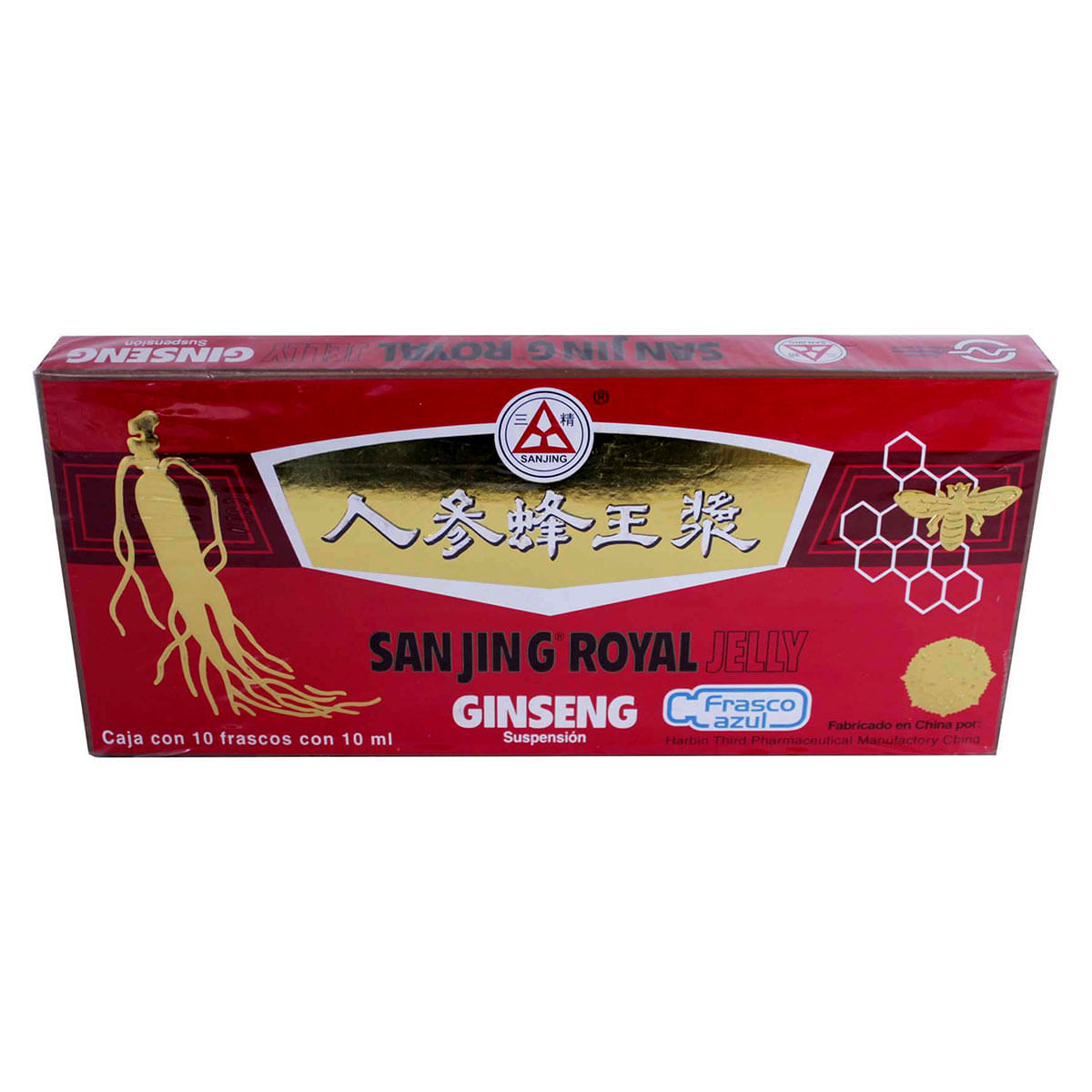 Suspensión Ginseng Royal Jelly Frasco Azul Caja con 10 Frascos de 10ml