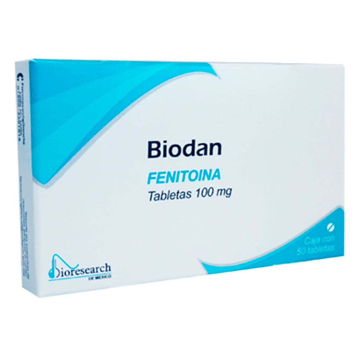Tabletas Genéricas Fenitoína 100mg Caja con 50 Tabletas