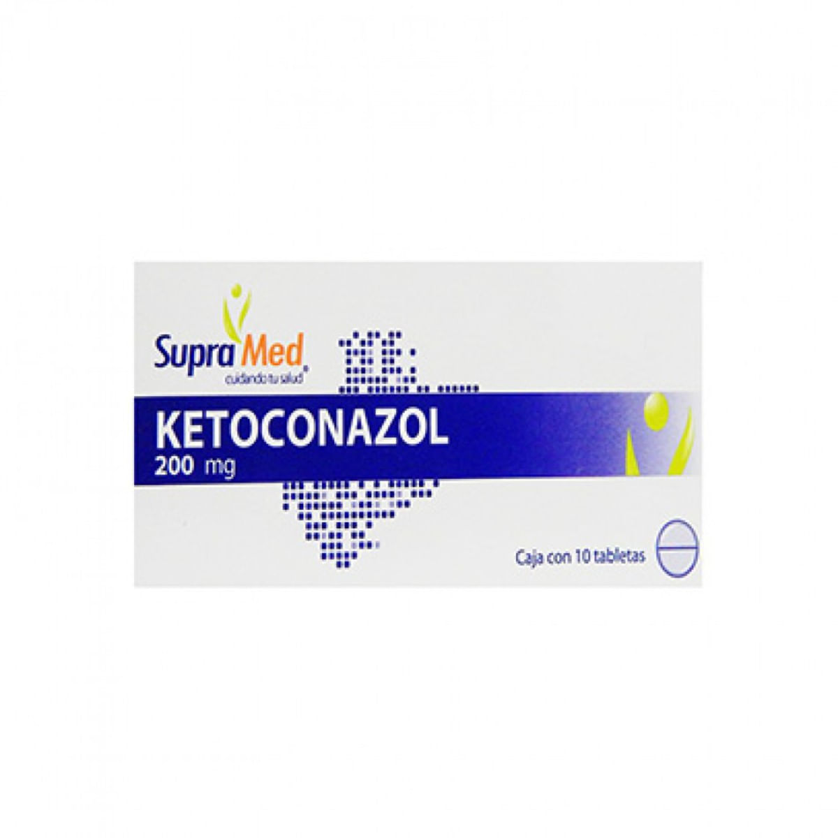 Tabletas SupraMed Ketoconazol 200mg Caja con 10 Tabletas