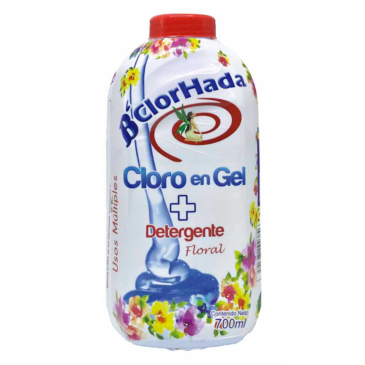 Blanqueador En Gel Bclorhada Más Detergente Floral 700ml