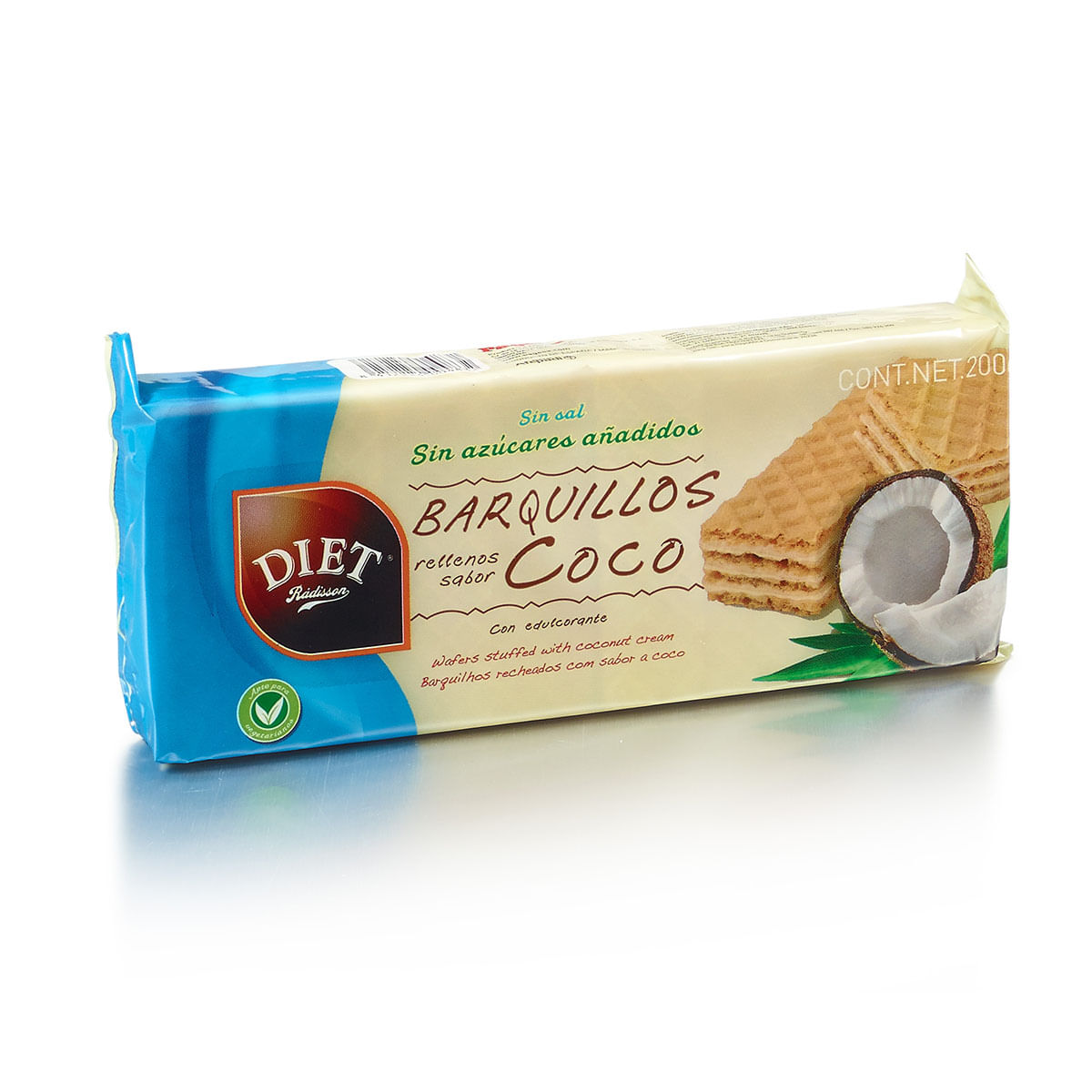 Barquillos Diet Radisson Rellenos De Coco De 200g