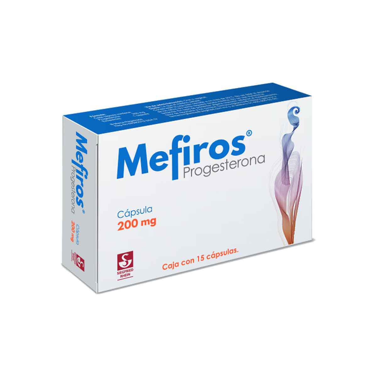 Mefiros 200 mg - Caja con 15 cápsulas (Progesterona)