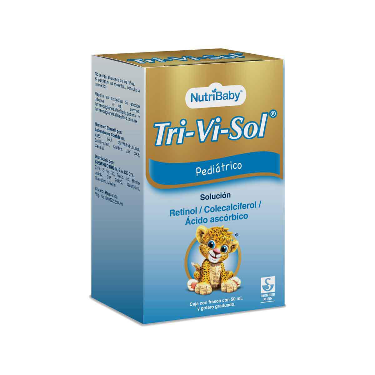 TRI-VI-SOL - Frasco con gotero de 60 mL (Vitaminas A, D y C)