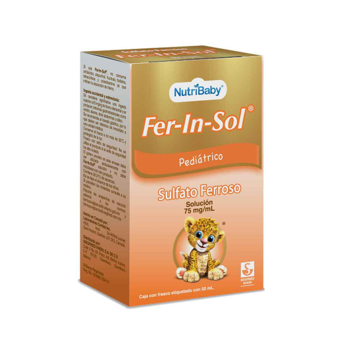 FER-IN-SOL Pediátrico 75 mg - Frasco con gotero de 50 mL (Hierro)