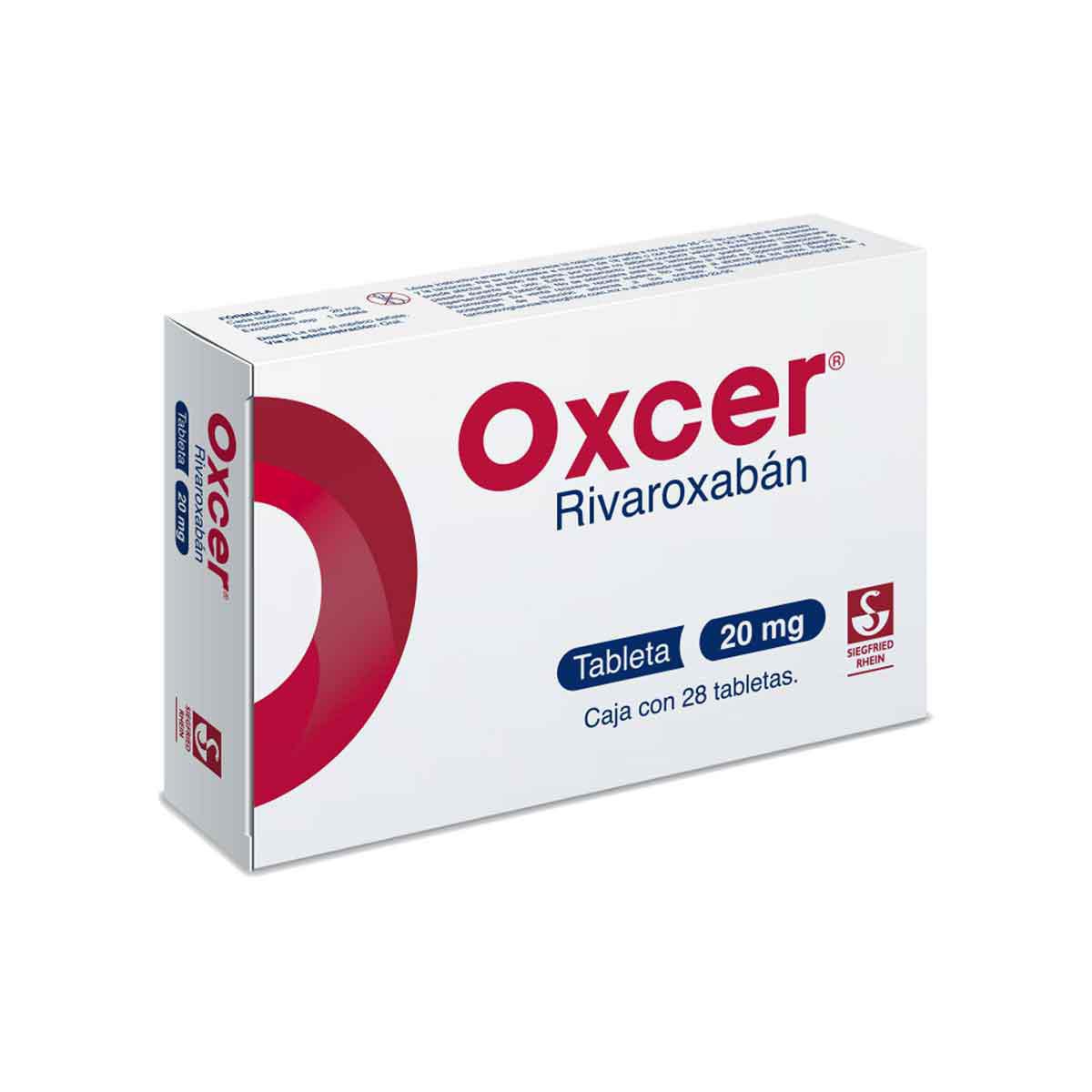 Oxcer 20 mg - Caja con 28 tabletas (Rivaroxabán)