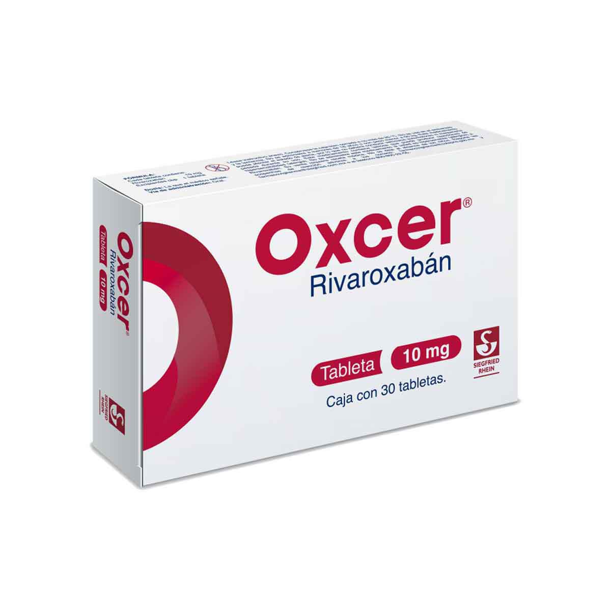 Oxcer 10 mg - Caja con 30 tabletas (Rivaroxabán)