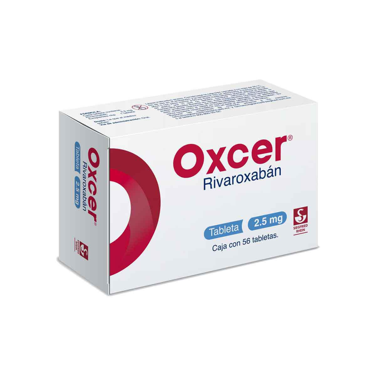Oxcer 2.5 mg - Caja con 56 tabletas (Rivaroxabán)