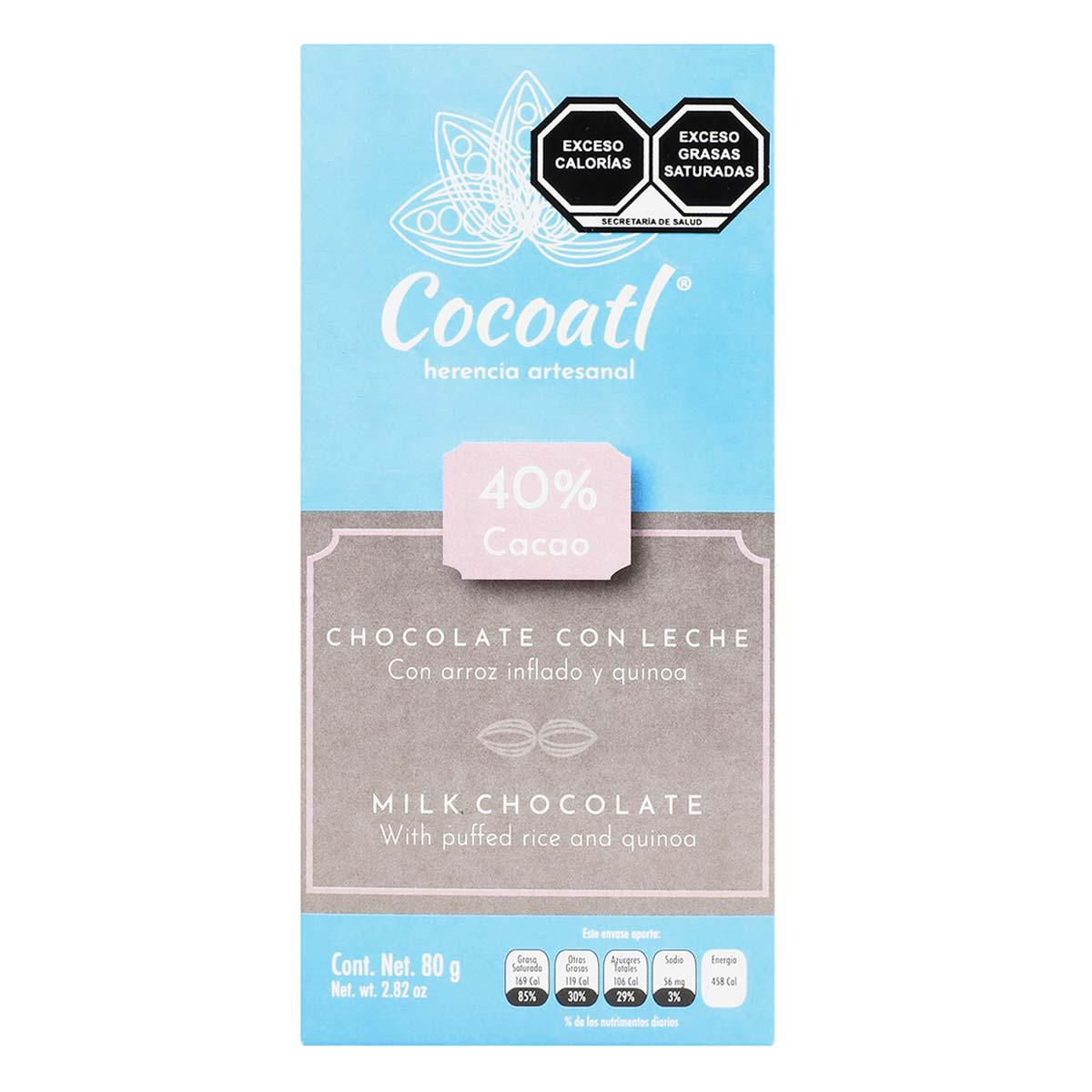 Chocolate Cocoatl Leche 80g
