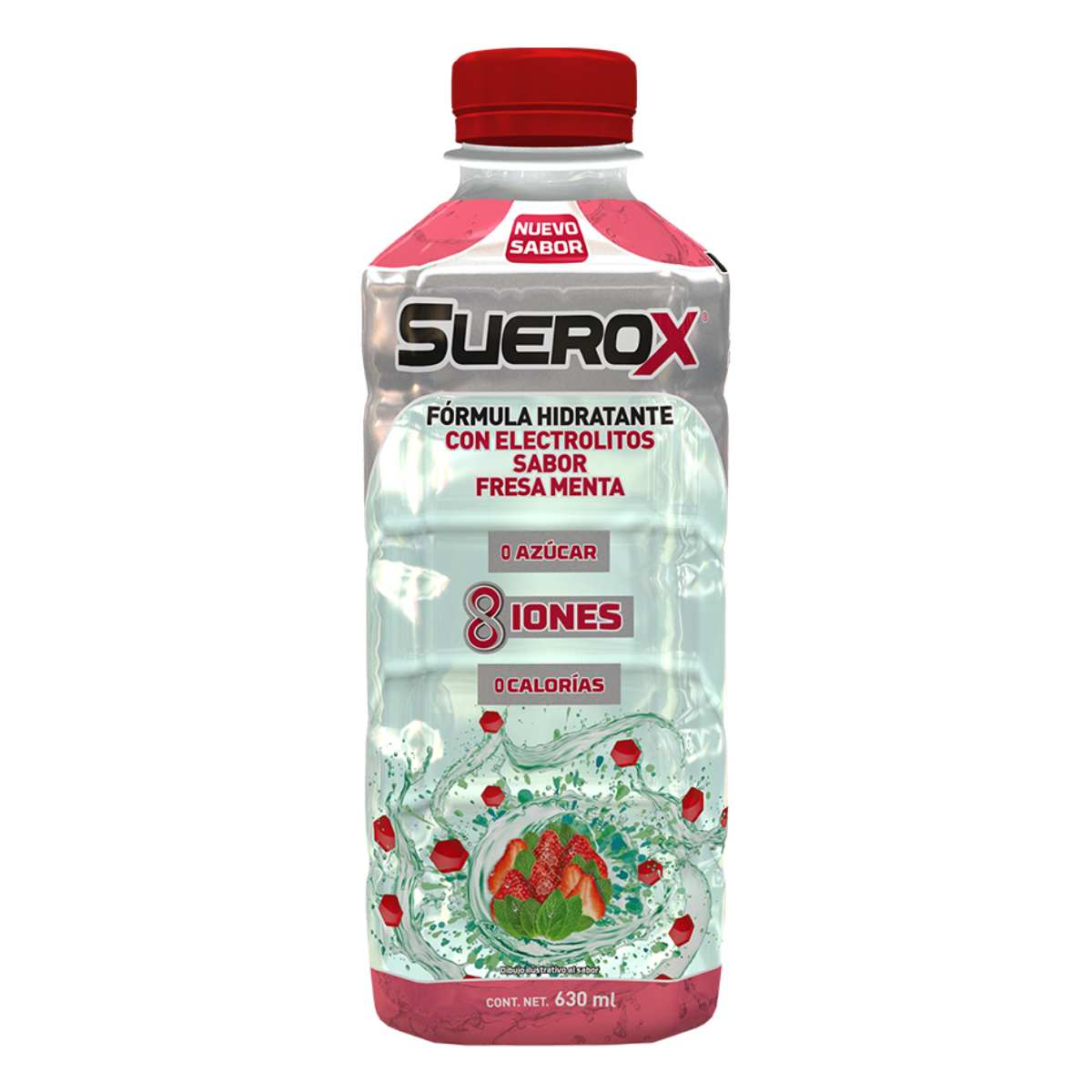 Bebida con Electrolitos Suerox Fresa Menta 630ml