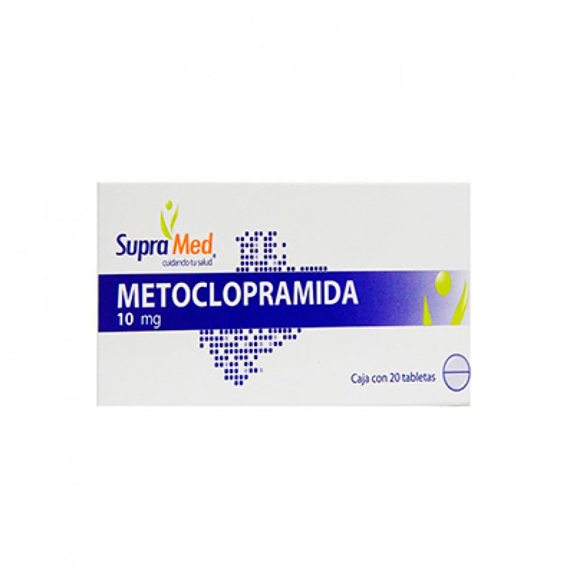 Tabletas SupraMed Metoclopramida 10mg Caja con 20 Tabletas