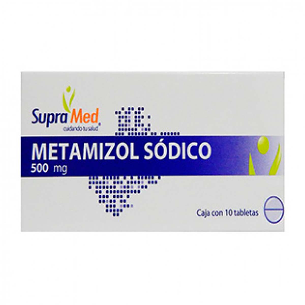 Tabletas SupraMed Metamizol Sódico 500mg Caja con 10 Tabletas