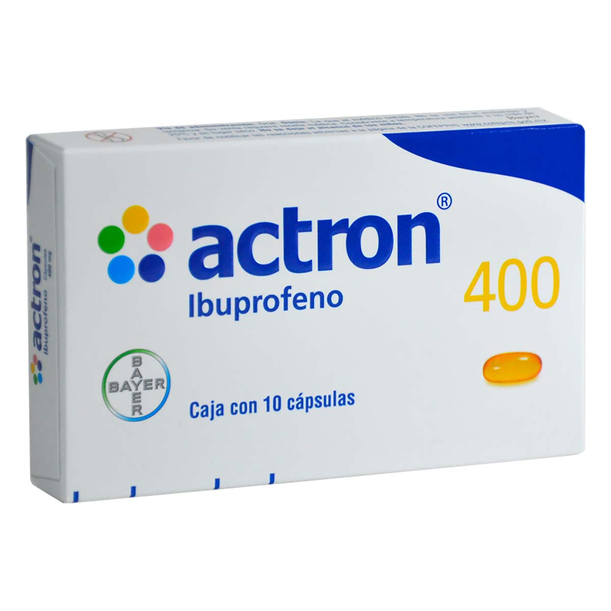 Cápsulas Actron Plus 400mg / 100mg Caja con 10 Cápsulas