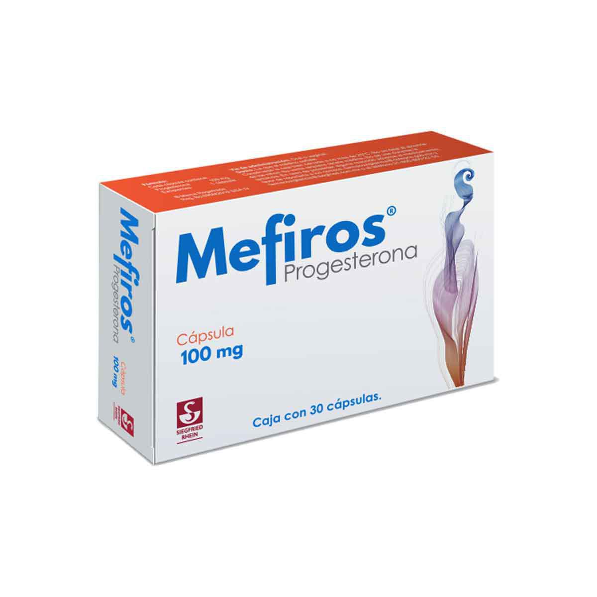 Mefiros 100 mg - Caja con 30 cápsulas (Progesterona)