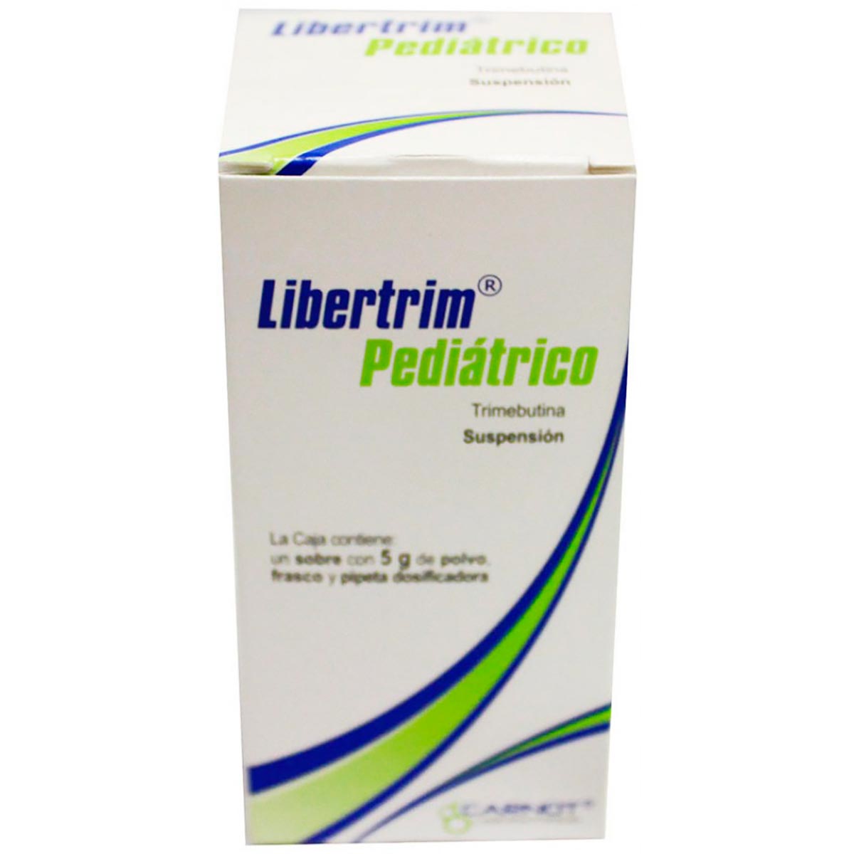 Suspensión Pediátrica Libertrim Caja con Sobre de 5g, Frasco y Pipeta Dosificadora