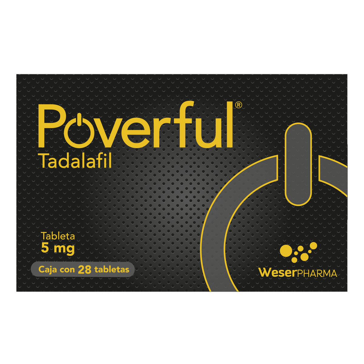 Tableta Poverful Tadalafil Caja con 28 Tabletas de 5mg