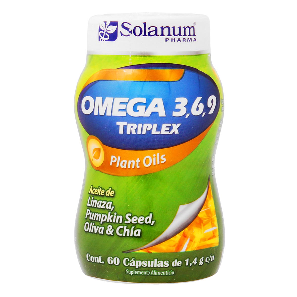 Suplemento Alimenticio Solanum Omega 3,6,9 Triplex Frasco con 60 Cápsulas