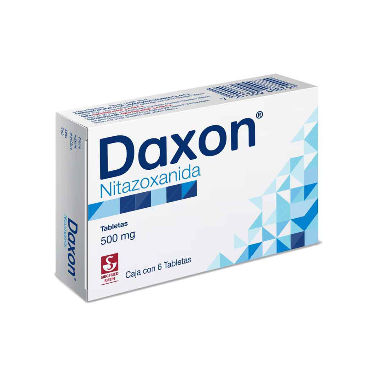 Daxon 500 mg - Caja con 6 tabletas (Nitazoxanida)