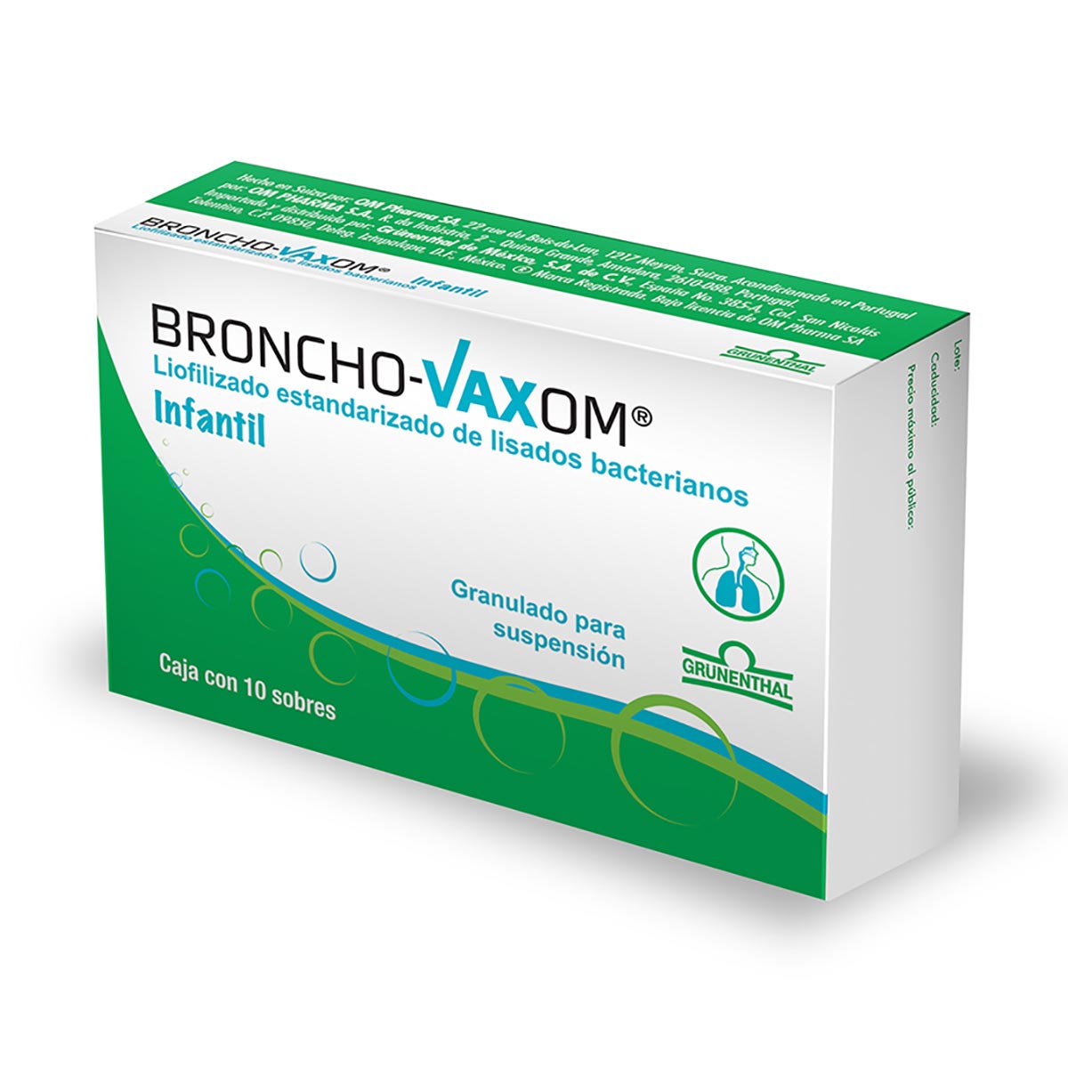 Granulado para Suspensión Infantil Broncho-Vaxom 3.5mg Caja con 10 Sobres