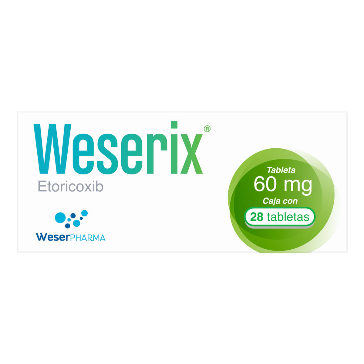 Weserix Etoricoxib 60mg Caja con 28 Tabletas