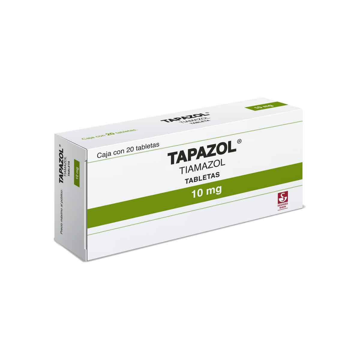 Tapazol 10 mg - Caja con 20 tabletas (Tiamazol)