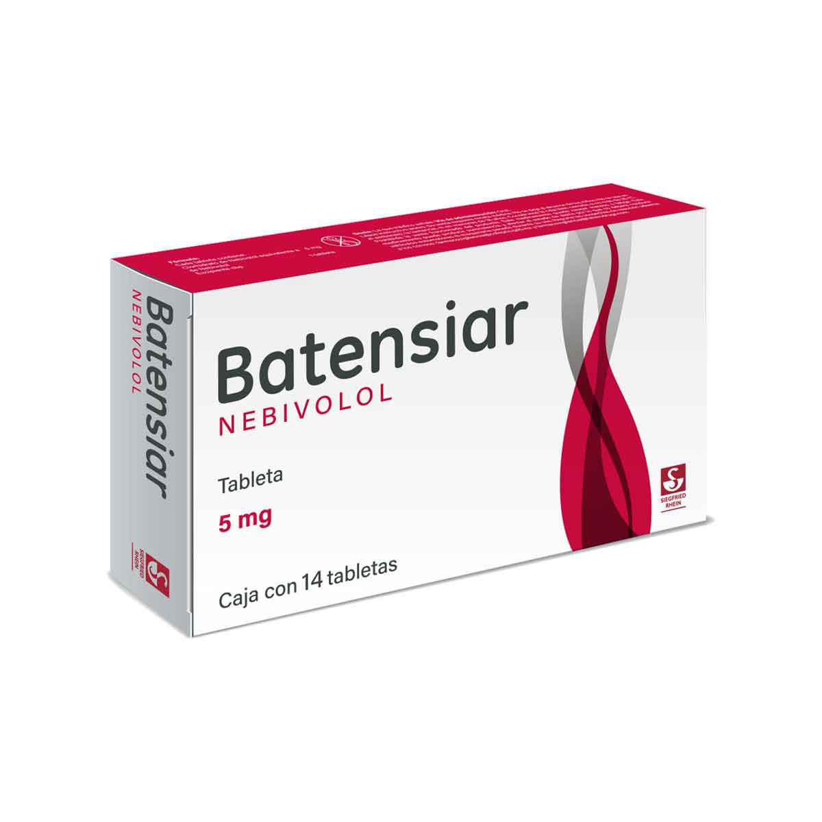 Batensiar 5 mg - Caja con 14 tabletas (Nebivolol)