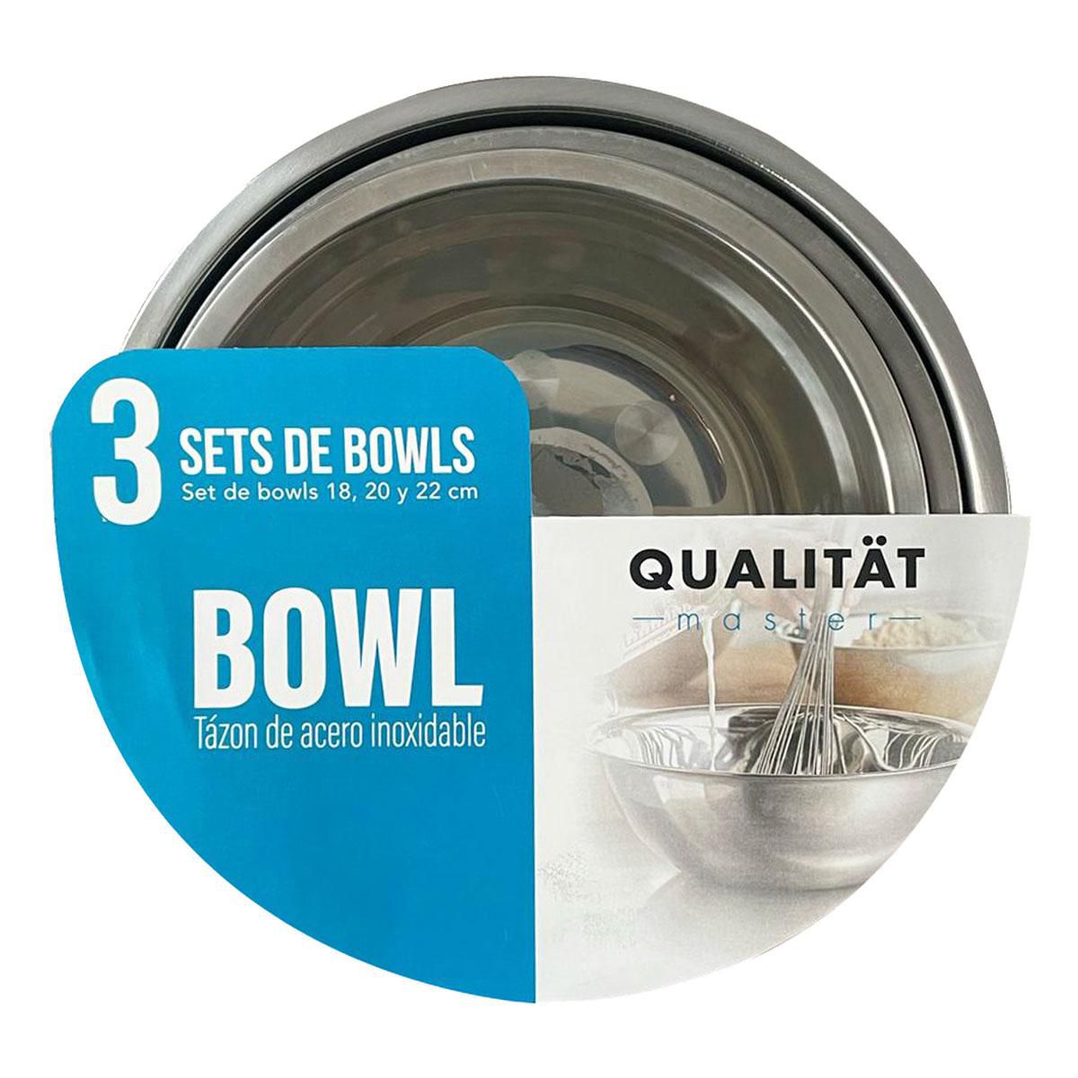 Bowl De Acero Solmar 3 Piezas
