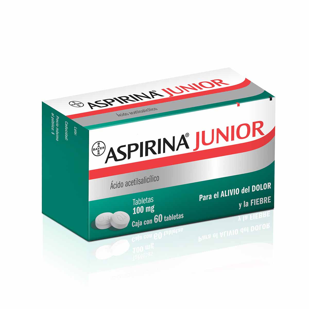 Aspirina Junior Analgesico 60 Tabletas 100mg