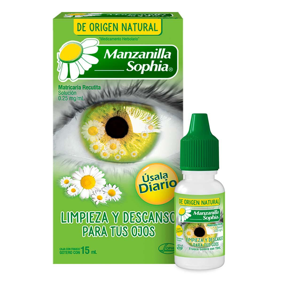 Gotas Oftálmicas Manzanilla Sophia Naturales Limpieza y Descanso 15ml